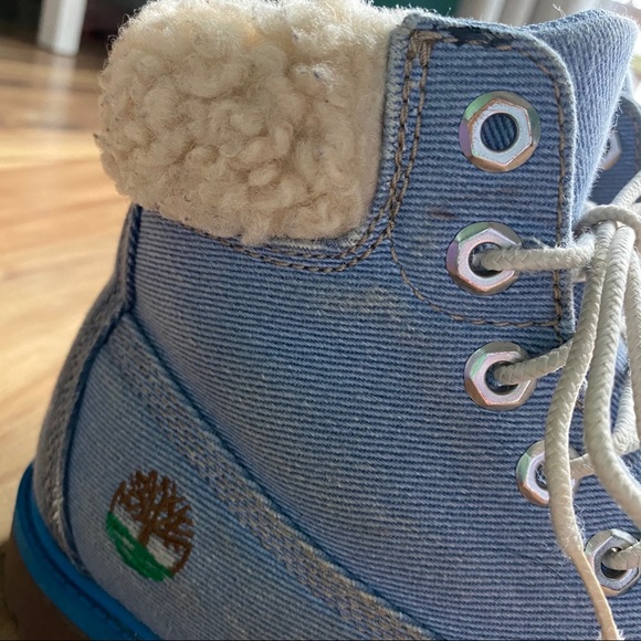 Timberland Just Don Denim Faux Shearling Boots - Picture 5 of 15